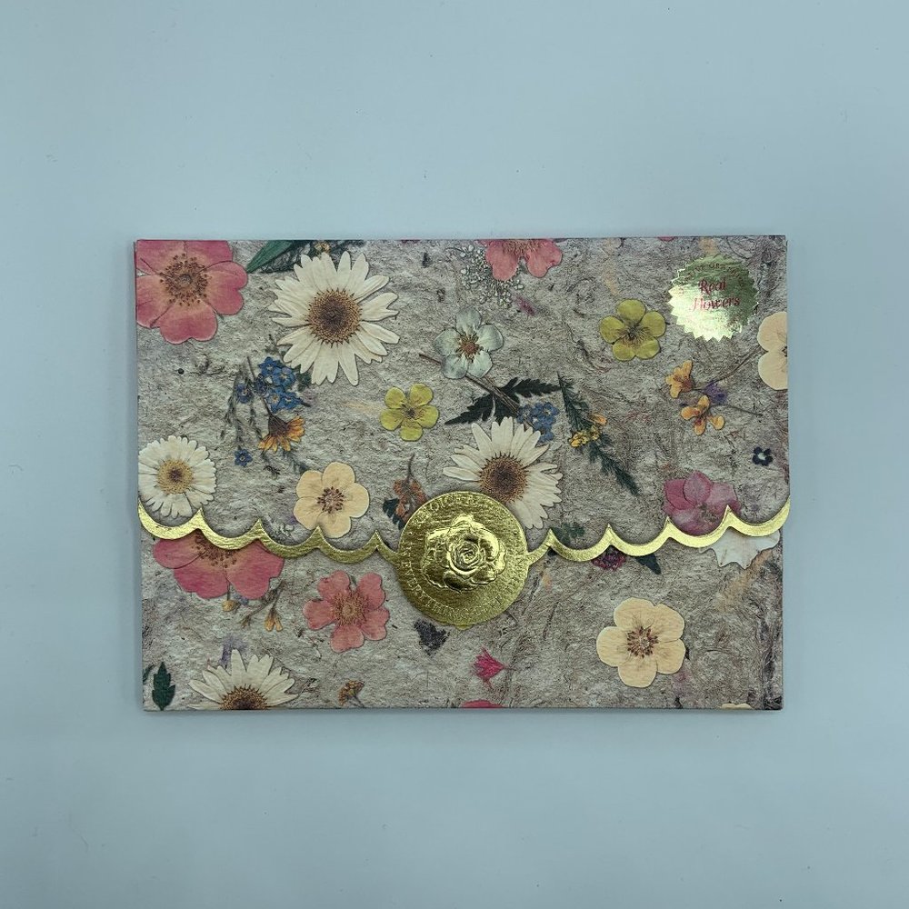 NWT - Pressed Flower Stationery Set